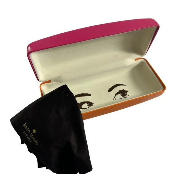 Kate Spade EMALEE/S Sunglasses with Pink and Orange Case and original lens cloth Kate Spade New York Sunglasses Case Pink Orange w/ Cleaning  main image 3